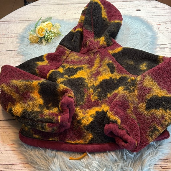 NWOT BP Tie Fye Fleece Cropped Hooded Jacket sz XS - Picture 9 of 9